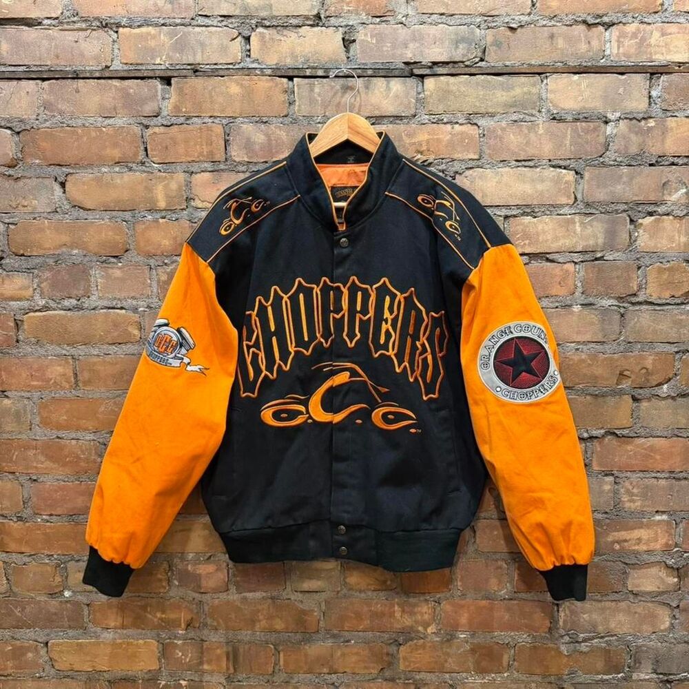 West-coast-choppers Men's Black and Orange Jacket